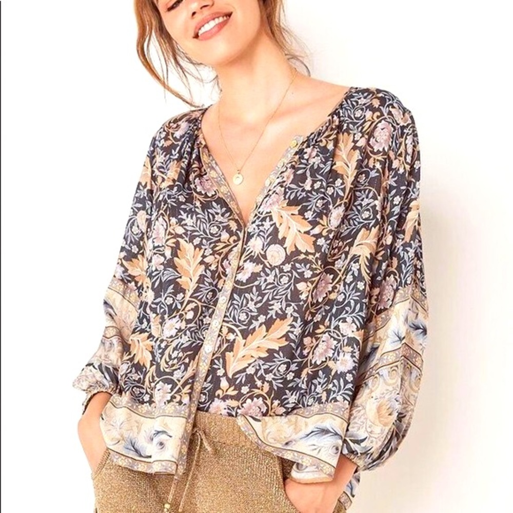 SPELL Oasis Blouse Midnight Small